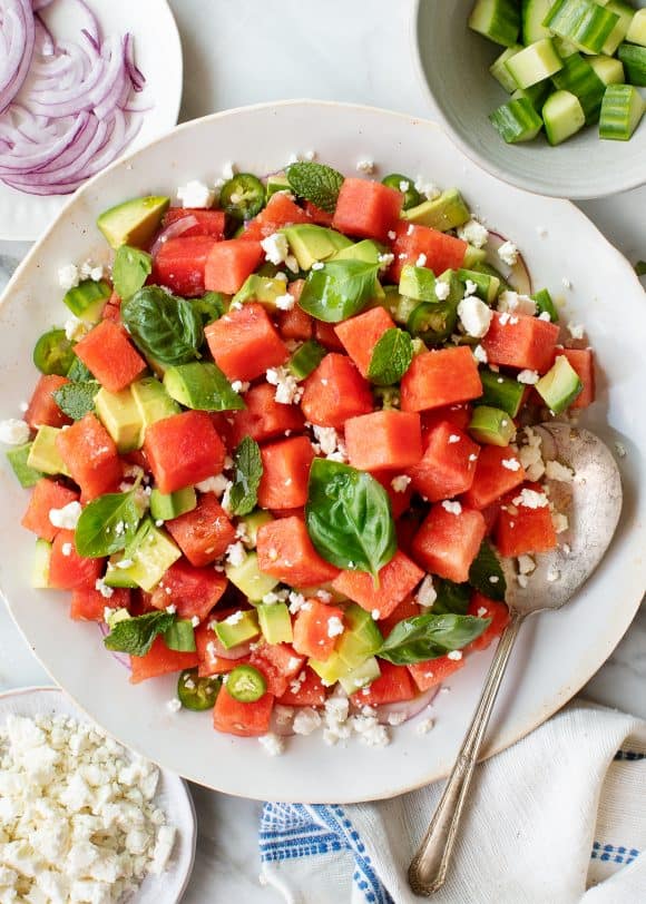 Watermelon Salad with Feta and Mint