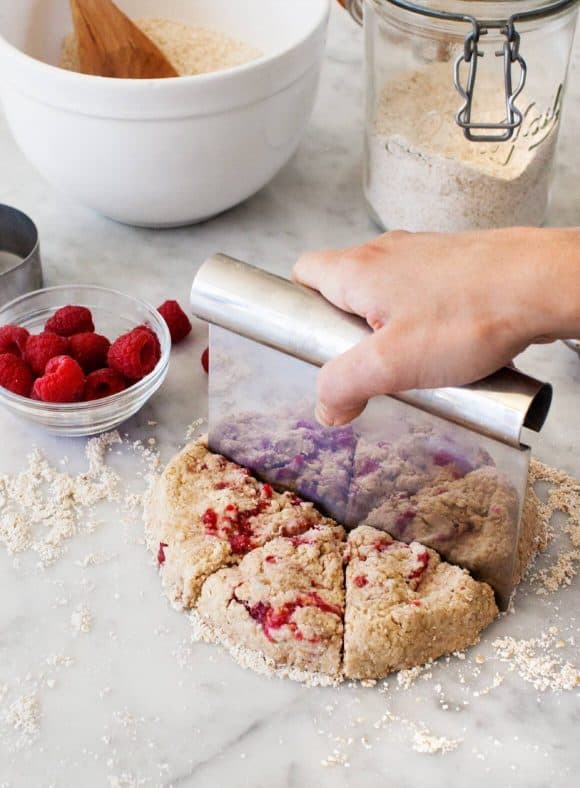 Vegan Scones with Raspberries