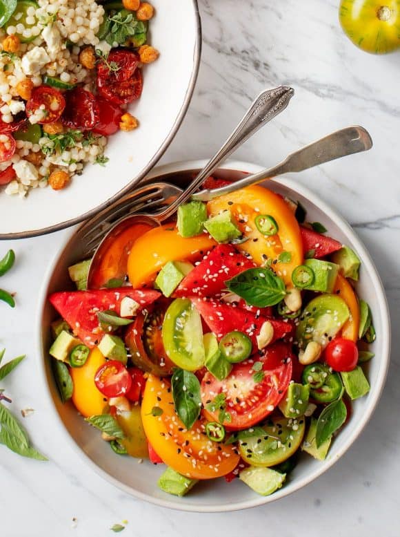 Spicy Watermelon Tomato Salad